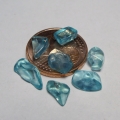 Bild 2 von 5.66 ct.  7 Stück unbehandelte Paraiba blaue polierte Roh Apatite