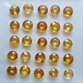 5.95 ct. 25 Stück orange runde 3.5 mm Namibia Spessartin Granate