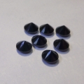 Bild 2 von 2.33 ct. 7 Stück unbeh. schwarze runde 4 mm Brillantschliff Tansania Spinelle