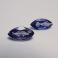 Bild 1 von 1.75 ct. VS! Perfekt pair of vlue violet Marquise 12 x 6 mm Iolithes