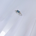 Bild 3 von Zarter 925 Silber Ring mit London Blue Topas, Größe 55 (Ø 17.7 mm)