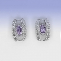 Zauberhaftes Paar 925 Silber Ohrstecker mit Brasilien Amethyst  Edelst.