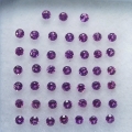 1 ct. 45 pieces round purple- red 1.5 mm Rhodolite Garnet Gems. Ravashing color!