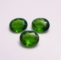 0.75 ct. 3 pieces oval natural 5 x 4 mm Chrome Diopside Gems