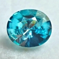 1.49 ct IF! Ovaler blauer 7.8 x 6.7 mm Brillantschliff Kambodscha Zirkon