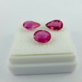 2.76 ct. Fine mix with 3 pieces Top Pink Mozambique Tourmaline / Rubellit Gems