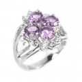 Bild 3 von Bezaubernder 925 Silber Ring mit Brasilien Amethyst  GR 54 (Ø17,2 mm)