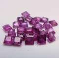 1.85 ct. 25 pieces square Pink Red 2.2 x 2.2 mm Burma Ruby Gemstones
