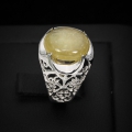 Bild 2 von 925 silver ring with real yellow Africa sapphire GR 54 (17.2 mm)