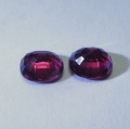 Bild 2 von 2.11 ct. Feines Paar rot - violette 6.3 x 5.3 mm Madagaskar Rhodolith Granate