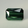Bild 1 von 1.37 ct .  Waldgrüner unbeh. 7.5 x 5 mm Mosambik Turmalin im Smaragdschliff