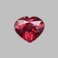 Bild 1 von 1.4 0 ct VS! Fine red violet 7 x 6.3 mm Rhodolithe  Garnet Heart