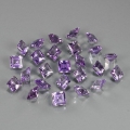 8.27 ct  25 Stück  wunderschöne 4.0 mm Karree Amethyst Edelst. aus Brasilien