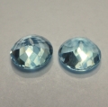 Bild 2 von 12.27 ct VVS! Perfektes Paar runde 11 mm Swiss Blue Topase