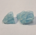 Bild 3 von 7.8 ct. 2 blue 15 x 12 und 10 x 9 mm Rough Aquamarine 