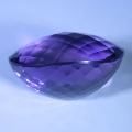 Bild 2 von 32.70 ct! Riesiger ovaler Amethyst im Checkerboard  Schliff. 19 x 22.6 x 12.6 mm