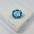 Bild 2 von 11.39 ct. VVS ! Toller ovaler 13.7 x 11 mm Brasilien Sky Blue Topas