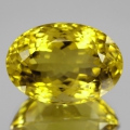 27.38 ct. VVS! Großer ovaler 22.5 x 15.8 mm Brasilien Lemon Quarz