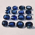 5.11 ct. 16 pieces sparkling blue oval   5 x 4 to 4 x  3 mm Ceylon Sapphire
