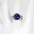 Bild 3 von Fantastischer 925 Silber Ring mit Royalblauem Saphir, GR 56,5 (Ø 18 mm)