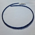 Saphire string 66.4 ct with circular disks Ø 4.7 - 3.2 mm 42 cm length