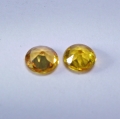 Bild 2 von 0.60 ct Fine Pair yellow round 4 - 4.2 mm Tansania Sapphires