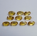 2.2 ct. 10 Pc. eyeclean round 5 x 3  mm Brazil Citrine Gems