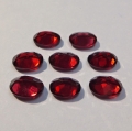 Bild 2 von 7.7 ct. 8 Stück ovale rote 7 x 5 mm Mosambik Granate