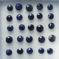 2.1 ct . 25 Stück kräftig blaue runde 2.3 - 2.8 mm Madagaskar  Saphire