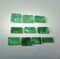 Bild 2 von 2.40 ct.10 pieces natural Columbian Octagon Emeralds