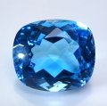 Bild 1 von 20.67 ct. VVS ! Schöner 17 x 15 mm Cushion Sky Blue Topas. Tolle Farbe!