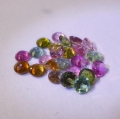 Bild 2 von 3.8 ct. 25 Stück feine runde unbeh. 3 mm Multi Color Brasilien Turmaline