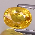 Bild 1 von 1.48 ct  Goldgelber natürl. ovaler 7.2 x 5.4 mm Bangkaja / Thailand Saphir