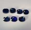 2.38 ct . 7 Stück leuchtend blaue ovale 4.6 x 3.7mm Ceylon  Saphire