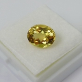 2.53 ct.  VVS! Excellent Natural Oval 10 x 8.1 mm Gold Beryll from Brazil