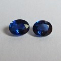 0.85 ct Fine Pair of Royal Blue Oval 5 x 4 mm Mdagaskar Sapphires