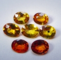 2.5 ct. 7 pieces orange yellow oval 5 x 4 mm Saphire
