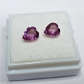 Bild 2 von 1.71 ct. Fine pair of malaya garnet heart gemstones from Tanzania