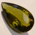 Bild 1 von 67.26 ct  IF ! Olivgrüner 39 x 23 mm Quarz Tropfen