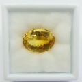 24.37 ct. Großer ovaler Augenreiner Goldgelber 21.4 x 15.8 mm Brasilien Citrin