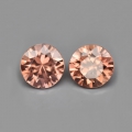 1.15 ct. VS! Beautiful Pair 4.5 mm Tanzanian Brilliant Cut Zircon Gems
