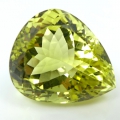 Bild 2 von 23.89 ct  IF ! Schöner großer 19.8 x 16.7 mm Lemon Quarz Tropfen