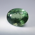 Bild 1 von 6.95 ct . Natürlicher grüner ovaler 12.8 x 10.3 mm Brasilien Apatit. Tolle Farbe! 