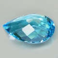Bild 2 von 14.79 ct. VVS! Toller großer 19.3 x 12.3 mm Brasilien Sky Blue Topas Tropfen