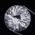 37.17 ct VS! Huge round 22.3 mm Brazil Concave Cut Quarz 
