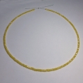 Yellow Saphire string 75 ct with circular disks Ø 3 mm 42 cm length