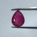 1.00 ct.  Red 6.2 x 5 mm Pear Facet  Ruby