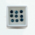 2.81 ct.  VVS / VS  9 St. feine runde 3.9 - 4.0 mm London Blue TOPAS Edelsteine