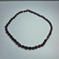Red-violet Garnet-Rhodolithe- string 94 ct with pears 7.5 x 5.5 mm 34 cm length
