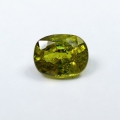 1.18 ct gelblich Grüner ovaler 7 x 5.6 mm Titanit Sphen Edelstein